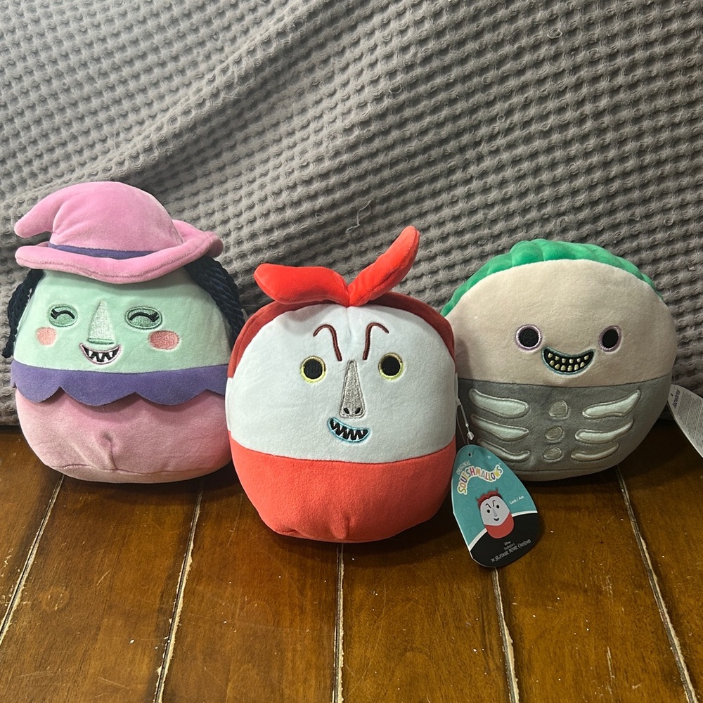 Squishmallows Halloween Trio - lock - shock- barrel - Nightmare Before Christmas